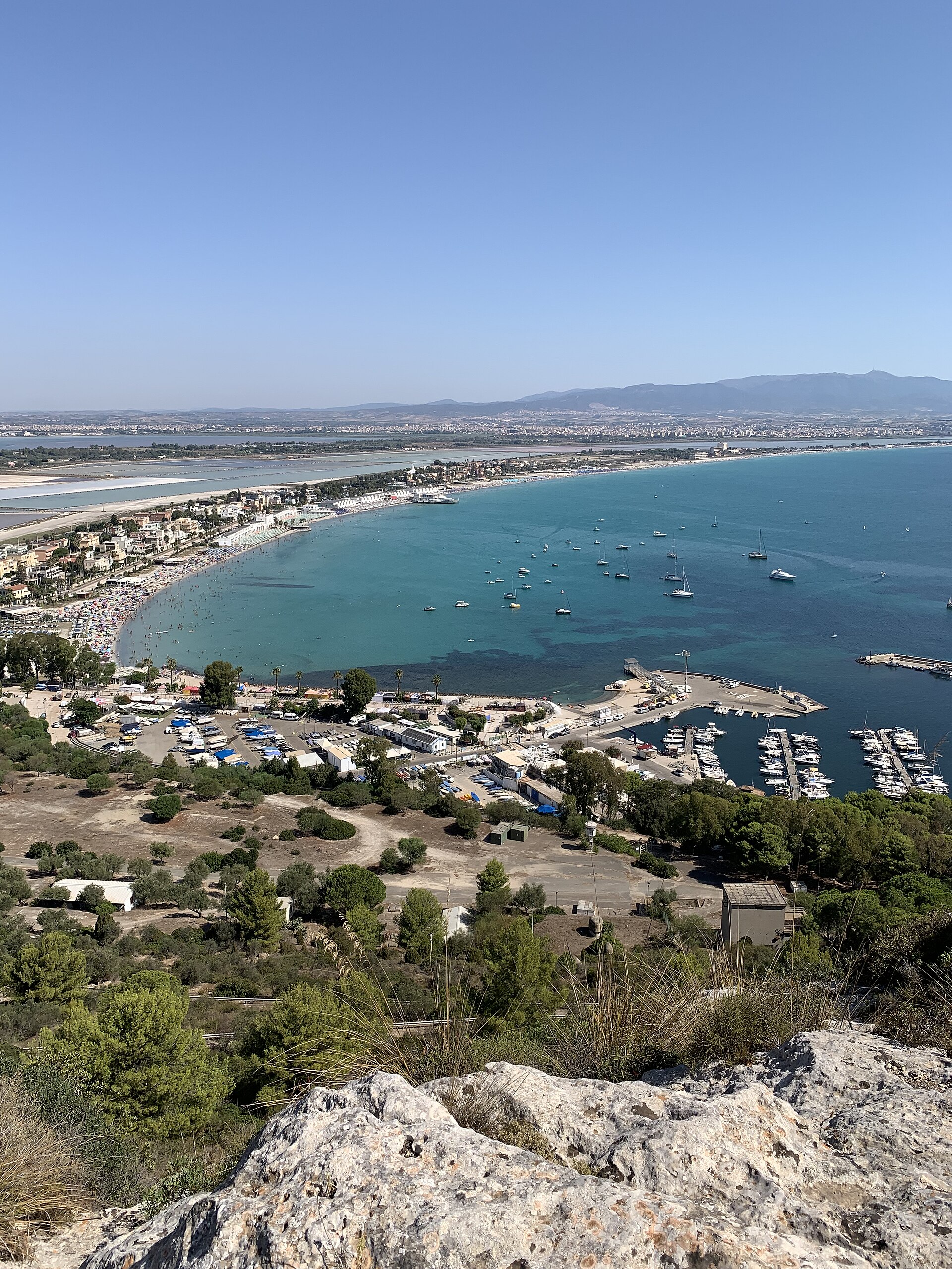Il Poetto visto dalla Sella del Diavolo